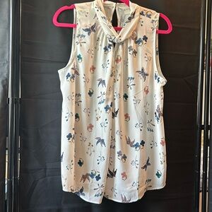 NWT LOFT Butterfly Mixed Media Twist Keyhole Shell - L